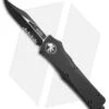 Microtech Combat Troodon Bowie OTF Knife Tactical (3.8" Black Serr) 146-2T -Blade HQ Shop Microtech Combat Troodon bowie tactical black serr 146 2T BHQ 52370 er