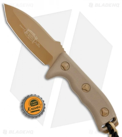 Microtech Currahee Tanto Knife Fixed Blade (4.5" Tan Plain) 103-1TA 6 Microtech Currahee Tanto Knife Fixed Blade (4.5" Tan Plain) 103-1TA - Image 4