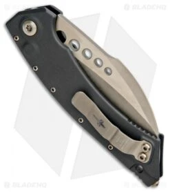 Microtech Custom Hawk Automatic Knife Apocalyptic (4" Two Tone Bronze) 507-MCK -Blade HQ Shop Microtech Custom Hawk Auto Knife Apoclyptic TT Bronze 507 MCK BHQ 102324 jr side