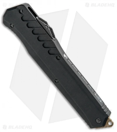 Microtech Cypher MK7 D/E OTF Automatic Knife Black (4" Tan) 242M-1TNBK 4 Microtech Cypher MK7 D/E OTF Automatic Knife Black (4" Tan) 242M-1TNBK - Image 2