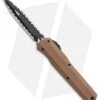 Microtech Cypher D/E OTF Automatic Knife Smooth Tan (4" Black Full Serr)
