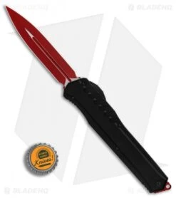 Microtech Cypher MK7 D/E OTF Automatic Knife (4" Red) 242M-1RDBK -Blade HQ Shop Microtech Cypher MK7 DE Black Red BHQ 89768 er bottlecap