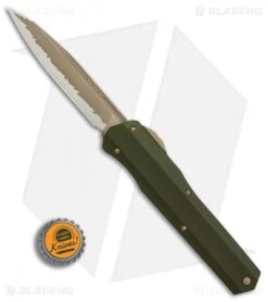 Microtech Cypher S/E OTF Automatic Knife Smooth OD Green (4" Katana) 241-1KAOD -Blade HQ Shop Microtech Cypher SE OD Green Katana BHQ 85496 er bottlecap