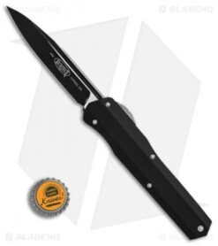 Microtech Cypher S/E OTF Automatic Knife Smooth Black (4" Black) 241S-1 -Blade HQ Shop Microtech Cypher SE Smooth Black black BHQ 85498 er bottlecap