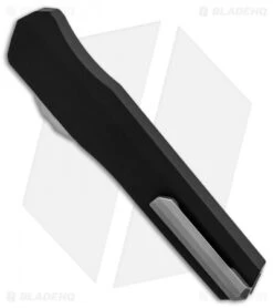 Microtech Cypher S/E OTF Automatic Knife Smooth Black (4" Black) 241S-1 -Blade HQ Shop Microtech Cypher SE Smooth Black black BHQ 85498 er spine