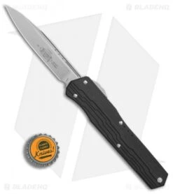 Microtech Cypher S/E OTF Automatic Knife Black (4" Stonewash) 241-10 -Blade HQ Shop Microtech Cypher SE black sw BHQ 75011 er bottlecap
