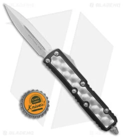 Microtech Daytona D/E OTF Auto Knife Bubble Ti Inlay/Alum (3.25" SW) 126-10 BIS -Blade HQ Shop Microtech Daytona DE Auto Black Bubble Inlay SW BHQ 177537 jr bottlecap