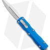 Microtech Dirac D/E OTF Automatic Knife Blue Aluminum (2.88" Stonewash) -Blade HQ Shop Microtech Dirac DE OTF Auto Blue Aluminum SW BHQ 179062 jr