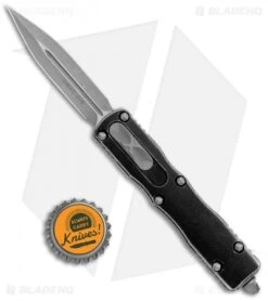 Microtech Dirac D/E OTF Automatic Knife Distressed Black (2.9" Apocalyptic) -Blade HQ Shop Microtech Dirac DE OTF Distressed Black Apocalyptic BHQ 131512 jr bottlecap