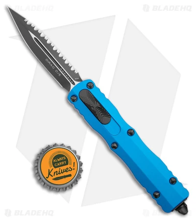 Microtech Dirac Dagger OTF Automatic Knife Blue (2.88" Black Full Serr) 225-3 BL 6 Microtech Dirac Dagger OTF Automatic Knife Blue (2.88" Black Full Serr) 225-3 BL - Image 4