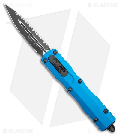 Microtech Dirac Dagger OTF Automatic Knife Blue (2.88" Black Full Serr) 225-3 BL 3 Microtech Dirac Dagger OTF Automatic Knife Blue (2.88" Black Full Serr) 225-3 BL