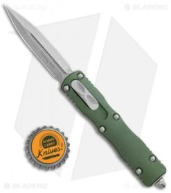 Microtech Dirac Dagger OTF Automatic Knife OD Green (2.88" Stonewash) 225-10 OD -Blade HQ Shop Microtech Dirac Dagger OTF Auto OD Green SW 225 10OD BHQ 112140 jr bottlecap 1