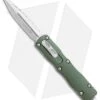 Microtech Dirac Dagger OTF Automatic Knife OD Green (2.88" Stonewash Full Serr) -Blade HQ Shop Microtech Dirac Dagger OTF Auto OD Green SW Full Serr BHQ 111330 jr 1