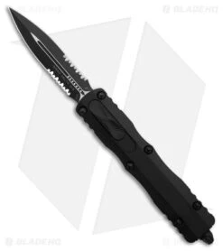 Microtech Dirac Delta D/E OTF Automatic Knife Black (3.75" Black Serr) 227-2T