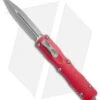 Microtech Dirac Delta OTF Automatic Knife Distressed Red (3.75" Apocalyptic) -Blade HQ Shop Microtech Dirac Delta Dagger OTF Auto Distress Red Apocalyptic 227 10DRD BHQ 110943 jr