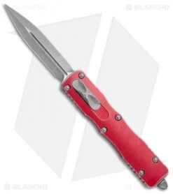 Microtech Dirac Delta OTF Automatic Knife Distressed Red (3.75" Apocalyptic)