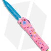 Microtech Exclusive Dessert Warrior UTX-70 D/E OTF Automatic Knife -Blade HQ Shop Microtech Exclusive UTX 70 DE OTF Dessert Warrior Collectibe Pink Blue BHQ 174708 td