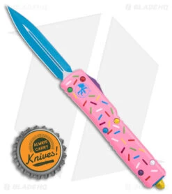 Microtech Exclusive Dessert Warrior UTX-70 D/E OTF Automatic Knife 9 Microtech Exclusive Dessert Warrior UTX-70 D/E OTF Automatic Knife -Blade HQ Shop Microtech Exclusive UTX 70 DE OTF Dessert Warrior Collectibe Pink Blue BHQ 174708 td size