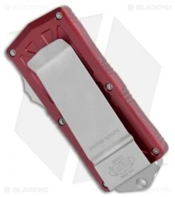 Microtech Exocet Dagger CA Legal OTF Automatic Knife Merlot (1.9" Stonewash) -Blade HQ Shop Microtech Exocert Dagger CA Legal OTF Auto Merlot SW BHQ 110880 jr side