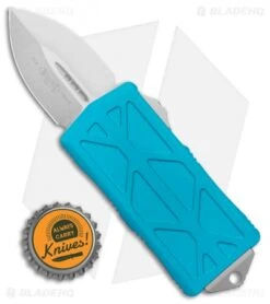 Microtech Exocet Dagger CA Legal OTF Automatic Knife Teal (1.9" Stonewash) -Blade HQ Shop Microtech Exocert Dagger CA Legal OTF Auto Turquoise SW BHQ 110889 jr bottlecap