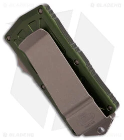 Microtech Exocet D/E Automatic Knife OD Green (1.9" Bronze Apocalyptic) -Blade HQ Shop Microtech Exocet DE AK OD Green 1in Bronze Apocalyptic BHQ 178244 td side