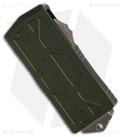 Microtech Exocet D/E Automatic Knife OD Green (1.9" Bronze Apocalyptic) -Blade HQ Shop Microtech Exocet DE AK OD Green 1in Bronze Apocalyptic BHQ 178244 td spine