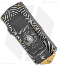 Microtech Exocet Source D/E Dagger CA Legal OTF Automatic Knife (1.9" Black) -Blade HQ Shop Microtech Exocet DE Ca Legal OTF Auto Source Black Gold BHQ 140631 jr side