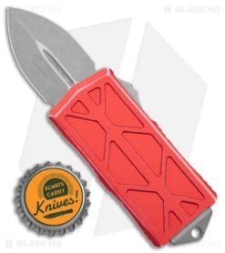 Microtech Exocet Dagger OTF Automatic Knife Distressed Red (1.9" Apocalyptic SW) -Blade HQ Shop Microtech Exocet Dagger CA Legal OTF Auto Distressed Red Apocalypitc BHQ 178734 jr bottlecap