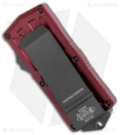 Microtech Exocet Dagger CA Legal OTF Automatic Knife Merlot Red (1.9" Black) -Blade HQ Shop Microtech Exocet Dagger CA Legal OTF Auto Merlot Red Black BHQ 112481 jr side