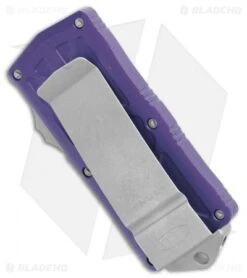 Microtech Exocet Dagger CA Legal OTF Automatic Knife Purple (1.9" Apocalyptic) -Blade HQ Shop Microtech Exocet Dagger CA Legal OTF Auto Purple Apocalyptic 157 10APPU BHQ 108954 jr side