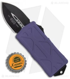 Microtech Exocet Dagger CA Legal OTF Automatic Knife Purple (1.9" Black) 157-1PU -Blade HQ Shop Microtech Exocet Dagger CA Legal OTF Auto Purple Black 157 1PU BHQ 104913 jr bottlecap