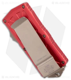 Microtech Exocet Dagger CA Legal OTF Automatic Knife Red (1.9" Bronze) -Blade HQ Shop Microtech Exocet Dagger CA Legal OTF Auto Red Bronze BHQ 176959 jr side