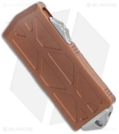 Microtech Exocet Dagger CA Legal OTF Automatic Knife Tan (1.9" Apocalyptic Serr) -Blade HQ Shop Microtech Exocet Dagger CA Legal OTF Auto Tan Apocalypitc Serr 157 11APTA BHQ 122453 jr spine