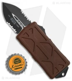 Microtech Exocet Dagger CA Legal OTF Automatic Knife Tan (1.9" Black Serr) -Blade HQ Shop Microtech Exocet Dagger CA Legal OTF Auto Tan Black Serr 157 2TA BHQ 116138 jr bottlecap