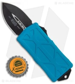 Microtech Exocet Dagger CA Legal OTF Automatic Knife Teal (1.9" Black) -Blade HQ Shop Microtech Exocet Dagger CA Legal OTF Auto Turquoise Black 157 1TQ BHQ 104914 jr bottlecap