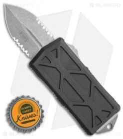 Microtech Exocet Dagger CA Legal OTF Automatic Knife Black (1.9" Apocalyptic) -Blade HQ Shop Microtech Exocet Dagger CA Legal OTF Automatic Knife Black 1.9in Apocalyptic 157 11AP BHQ 115732 LS Bottlecap