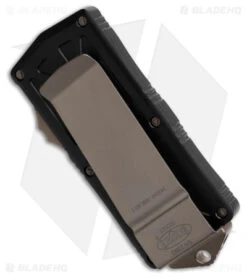 Microtech Exocet Dagger CA Legal OTF Automatic Knife Black (1.9" Bronzed Serr) -Blade HQ Shop Microtech Exocet Dagger CA Legal OTF Automatic Knife Black 1in Bronzed Serr BHQ 181942 td side