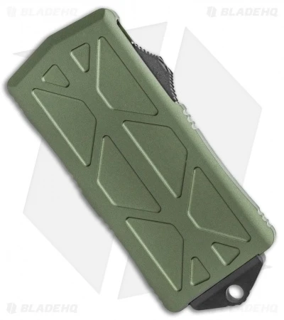 Microtech Exocet Dagger CA Legal OTF Automatic Knife OD Green (1.9" Black Serr) 4 Microtech Exocet Dagger CA Legal OTF Automatic Knife OD Green (1.9" Black Serr) - Image 2
