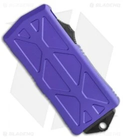 Microtech Exocet Dagger CA Legal OTF Automatic Knife Purple (1.9" Black Serr) -Blade HQ Shop Microtech Exocet Dagger CA Legal OTF Automatic Knife Purple 1.9in Black Serr 157 2PU BHQ 115730 LS Spine
