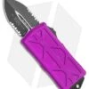 Microtech Exocet Dagger CA Legal OTF Automatic Violet (1.9" Black Serr) 157-2 VI -Blade HQ Shop Microtech Exocet Dagger CA Legal OTF Automatic Violet 1.9in Black Serr 157 2 VI BHQ 115649 LS