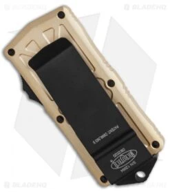 Microtech Exocet Dagger CA Legal OTF Champagne Gold (1.9" Black) 157-1CG -Blade HQ Shop Microtech Exocet Dagger CA Legal OTF Champagne Gold 1.9 Black 157 1CG BHQ 117010 LS Side