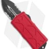 Microtech Exocet Dagger CA Legal OTF Automatic Red (1.9" Black Serr) 157-2 RD -Blade HQ Shop Microtech Exocet Dagger DA Legal OTF Auto Red Black Serr 157 2RD BHQ 117061 jr