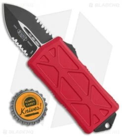 Microtech Exocet Dagger CA Legal OTF Automatic Red (1.9" Black Serr) 157-2 RD -Blade HQ Shop Microtech Exocet Dagger DA Legal OTF Auto Red Black Serr 157 2RD BHQ 117061 jr bottlecap