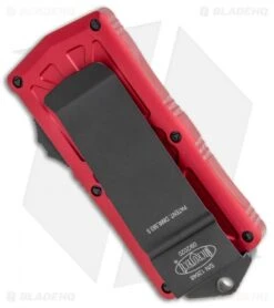 Microtech Exocet Dagger CA Legal OTF Automatic Red (1.9" Black Serr) 157-2 RD -Blade HQ Shop Microtech Exocet Dagger DA Legal OTF Auto Red Black Serr 157 2RD BHQ 117061 jr side