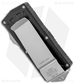 Microtech Exocet Dagger OTF Automatic Knife Black (1.9" SW Fully Serr) 157-12 -Blade HQ Shop Microtech Exocet Dagger OTF Auto Black SW Full Serr BHQ 144592 jr side