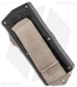 Microtech Exocet Tanto CA Legal OTF Automatic Knife (1.9" Bronze Apocalyptic) -Blade HQ Shop Microtech Exocet Tanto CA Legal OTF Auto Apocalyptic Bronze AP 158 13AP BHQ 118375 jr side