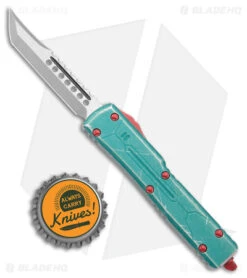 Microtech UTX-70 Hellhound Bounty Hunter OTF Auto Knife Green Al (2.4" Apoc) -Blade HQ Shop Microtech HH Bounty Hunter Tanto OTF Auto Apocalyptic BHQ 177565 jr bottlecap