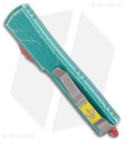 Microtech UTX-70 Hellhound Bounty Hunter OTF Auto Knife Green Al (2.4" Apoc) -Blade HQ Shop Microtech HH Bounty Hunter Tanto OTF Auto Apocalyptic BHQ 177565 jr side