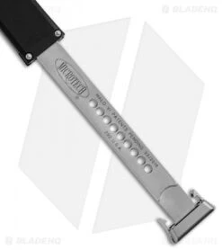 Microtech Halo VI S/E OTF Automatic Knife Black (4.4" Stonewash) 251-10 -Blade HQ Shop Microtech Halo VI SE OTF Auto Black SW 251 10 BHQ 83165 jr pull