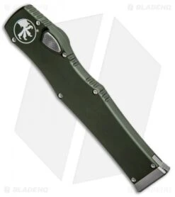 Microtech Halo VI Tanto OTF Automatic Knife OD Green (4.4" Satin Serr) 250-5 OD -Blade HQ Shop Microtech Halo VI Tanto OTF Auto OD Green Satin Serr 250 5 OD BHQ 90977 jr spine